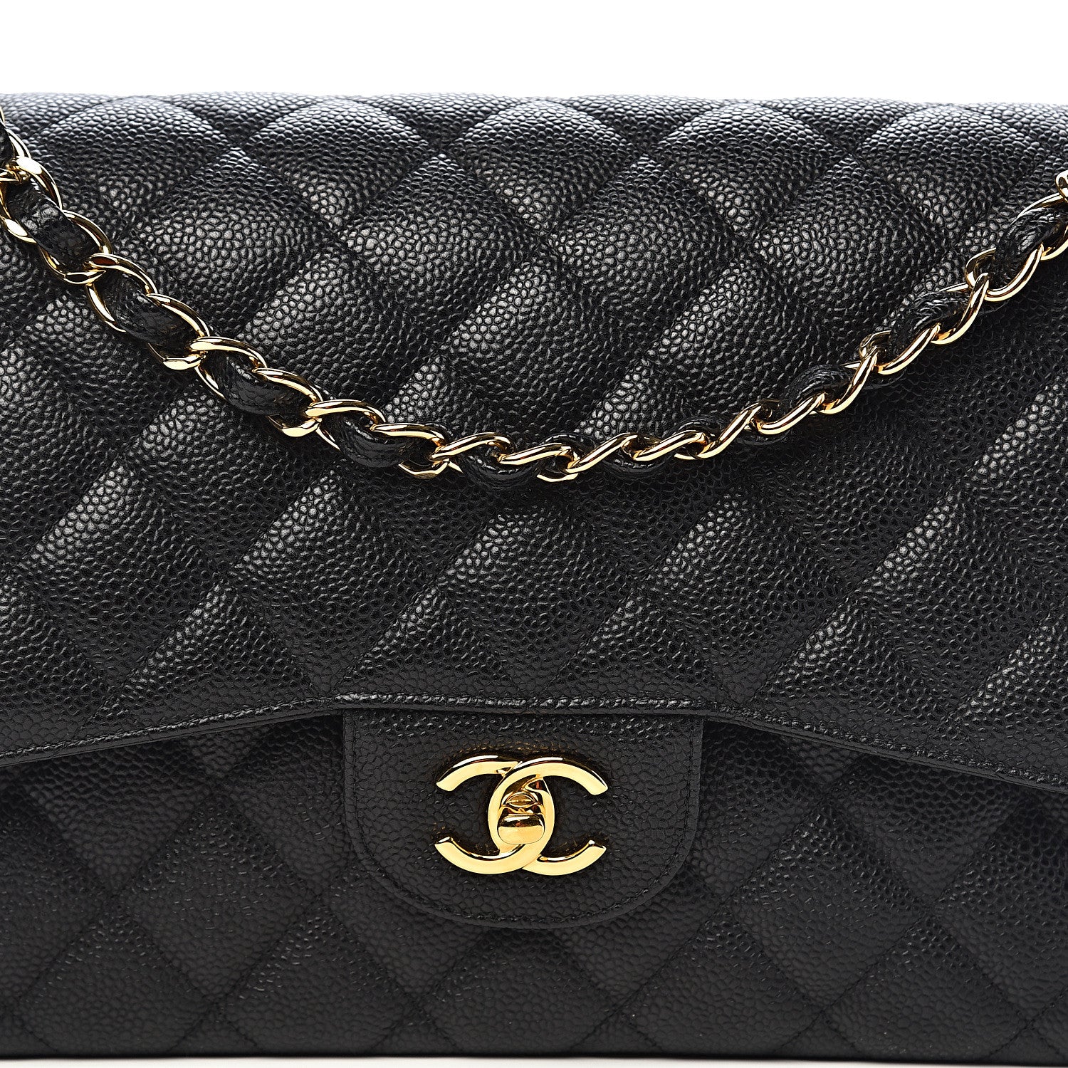 Chanel Caviar Quilted Jumbo Double Flap Black 10 of 11