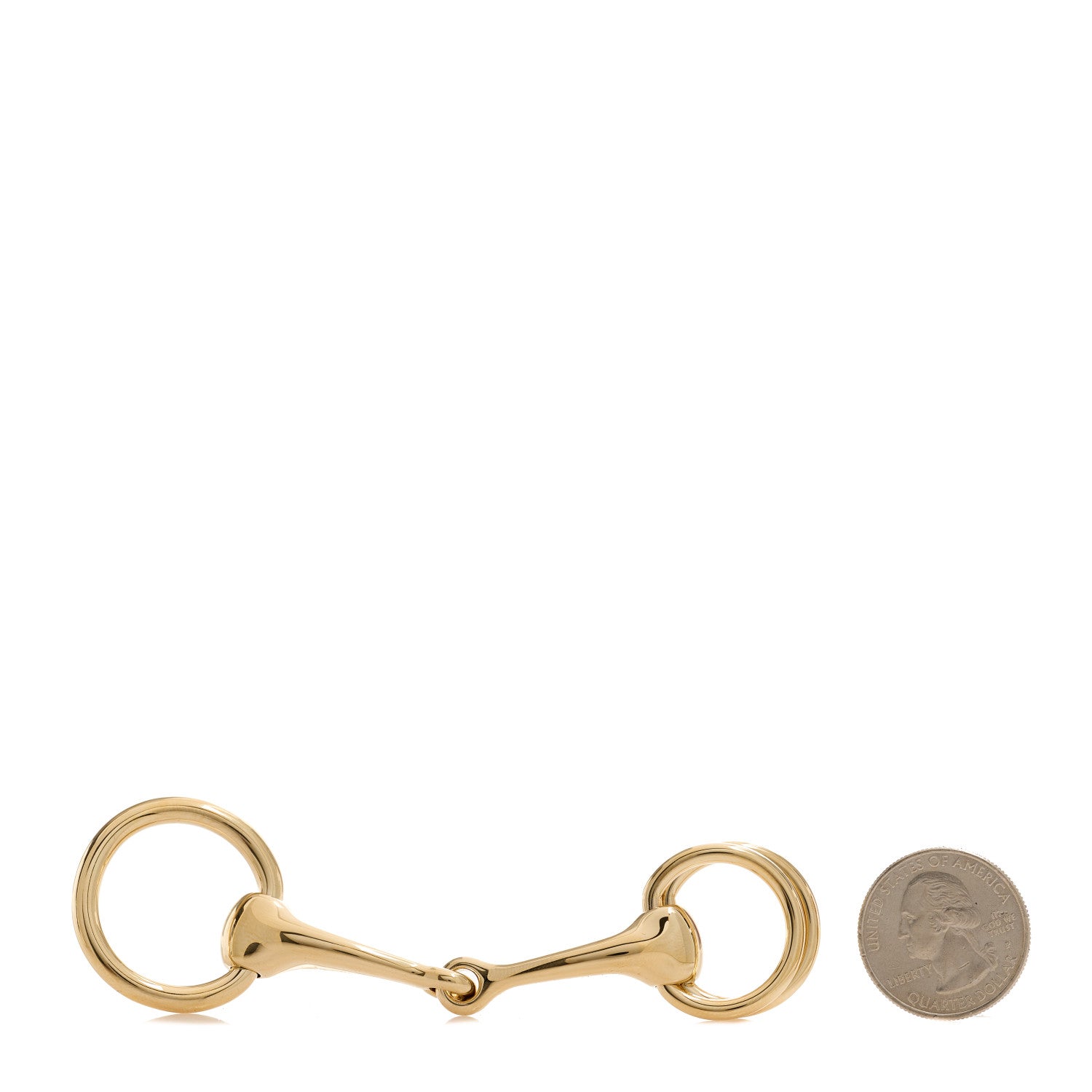 Hermes Permabrass Mors Scarf Ring Gold 2 of 6