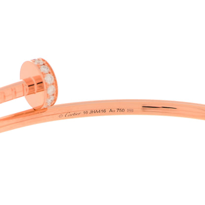 Cartier 18K Pink Gold Diamond Small Juste Un Clou Bracelet 16 4 of 5