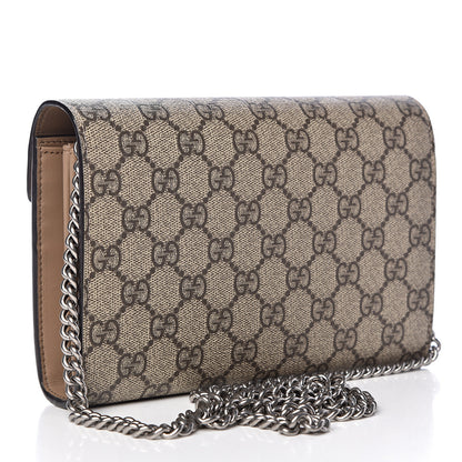 Gucci GG Supreme Monogram Mini Dionysus Chain Wallet Beige Taupe 3 of 11
