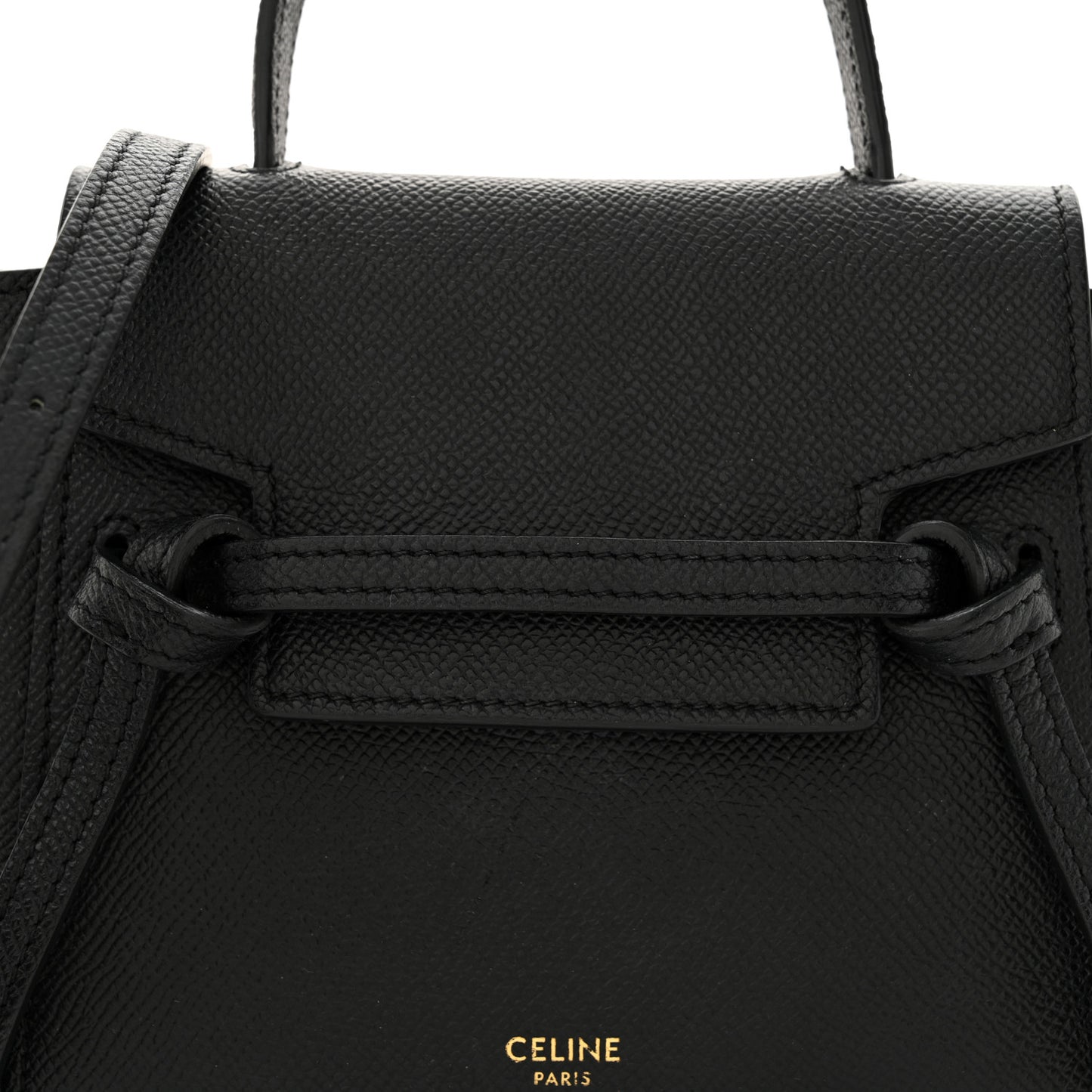Grained Calfskin Pico Belt Bag Black
