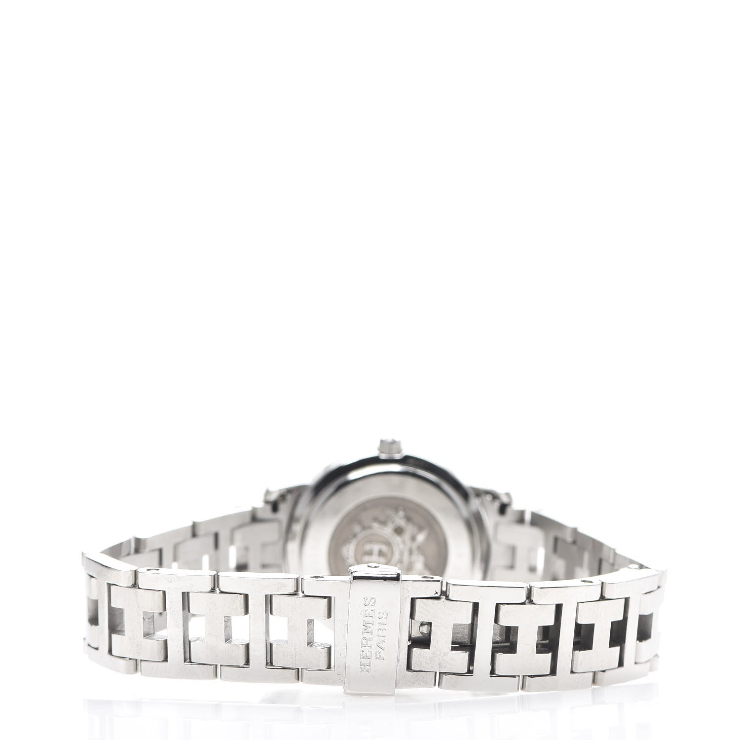 Hermes Stainless Steel 24mm Clipper Quartz Watch Pink 3 of 5