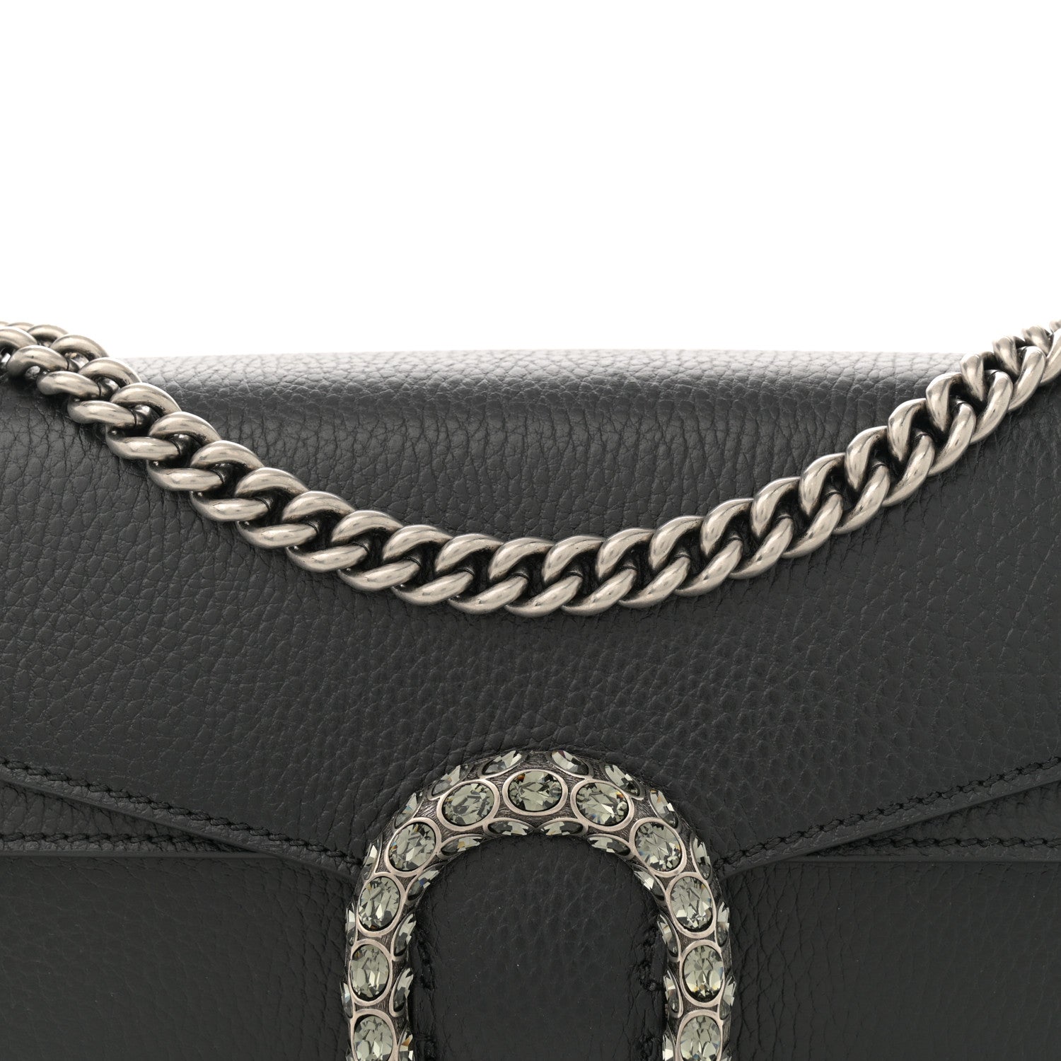 Gucci Pebbled Calfskin Small Dionysus Shoulder Bag Black 9 of 11