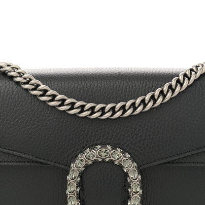 Gucci Pebbled Calfskin Small Dionysus Shoulder Bag Black 9 of 11
