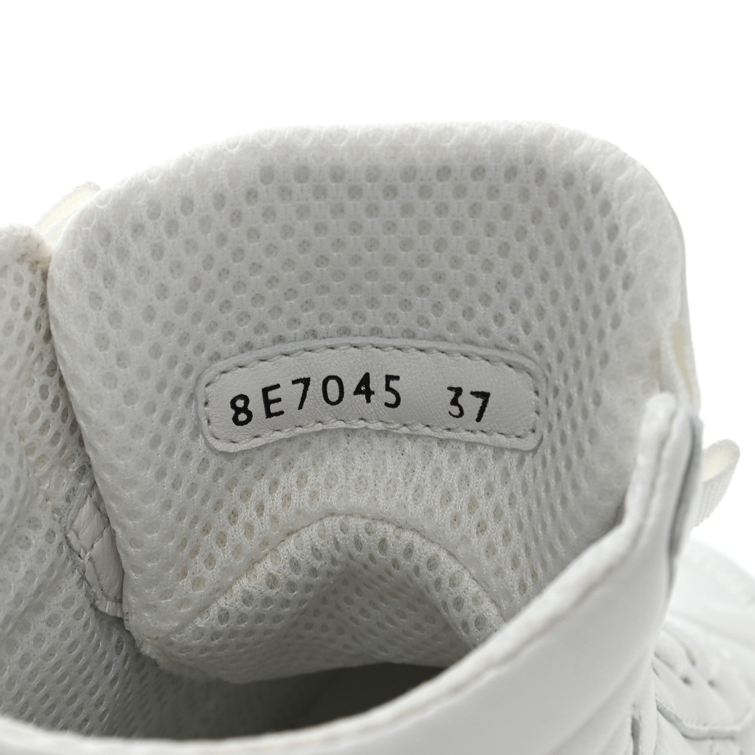 Fendi Nappa Macro FF Embossed Womens High Top Sneakers 37 White Ice 8 of 11