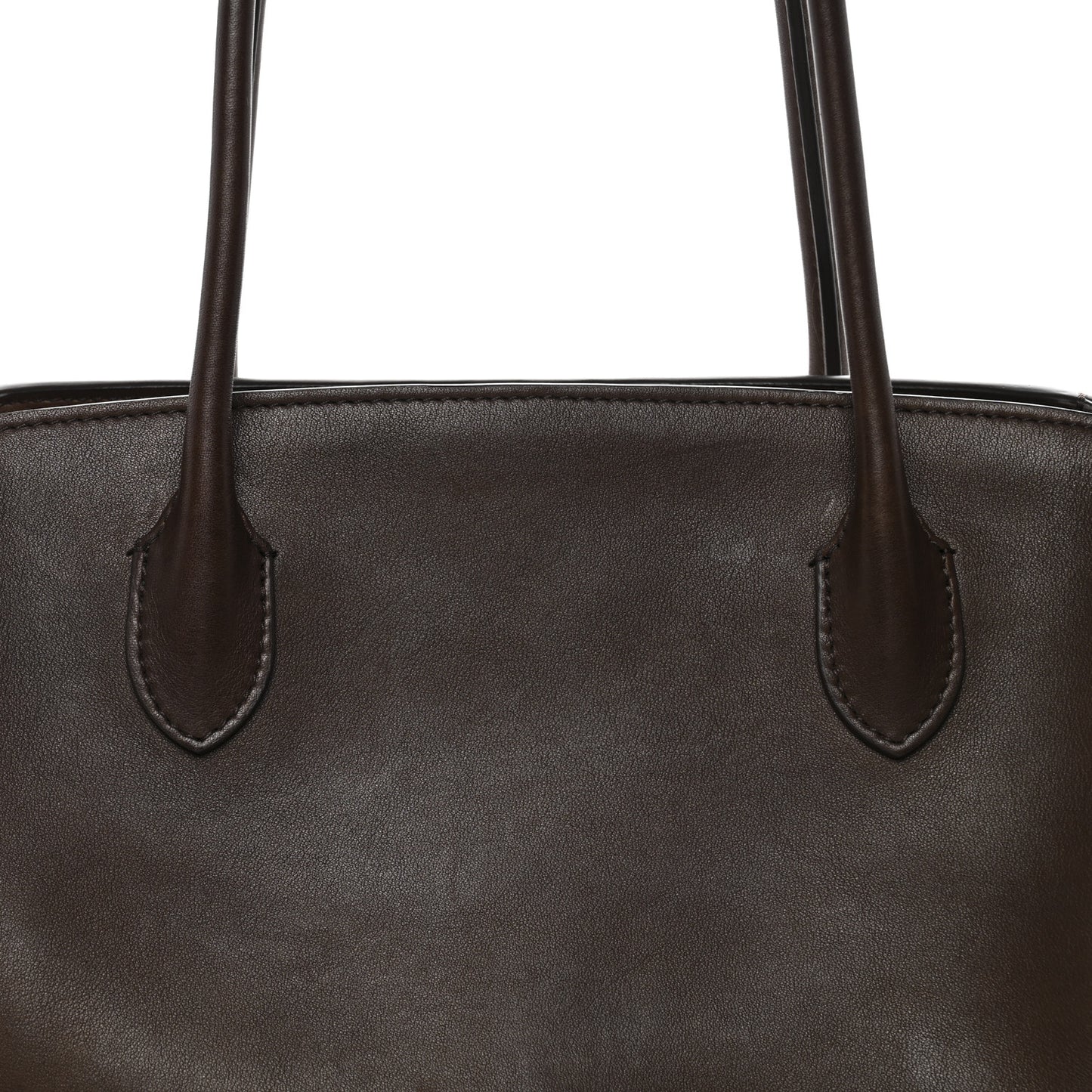 Polished Saddle Calfskin Marlo 14 Dark Brown