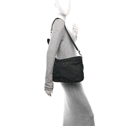 Prada Re-Nylon Nappa Triangle Zip Pocket Bag Tote Black 2 of 9