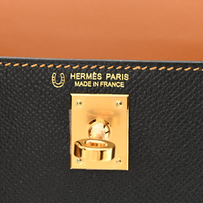 Hermes Epsom Horseshoe Mini Kelly Sellier 20 Black Natural Sable 6 of 12