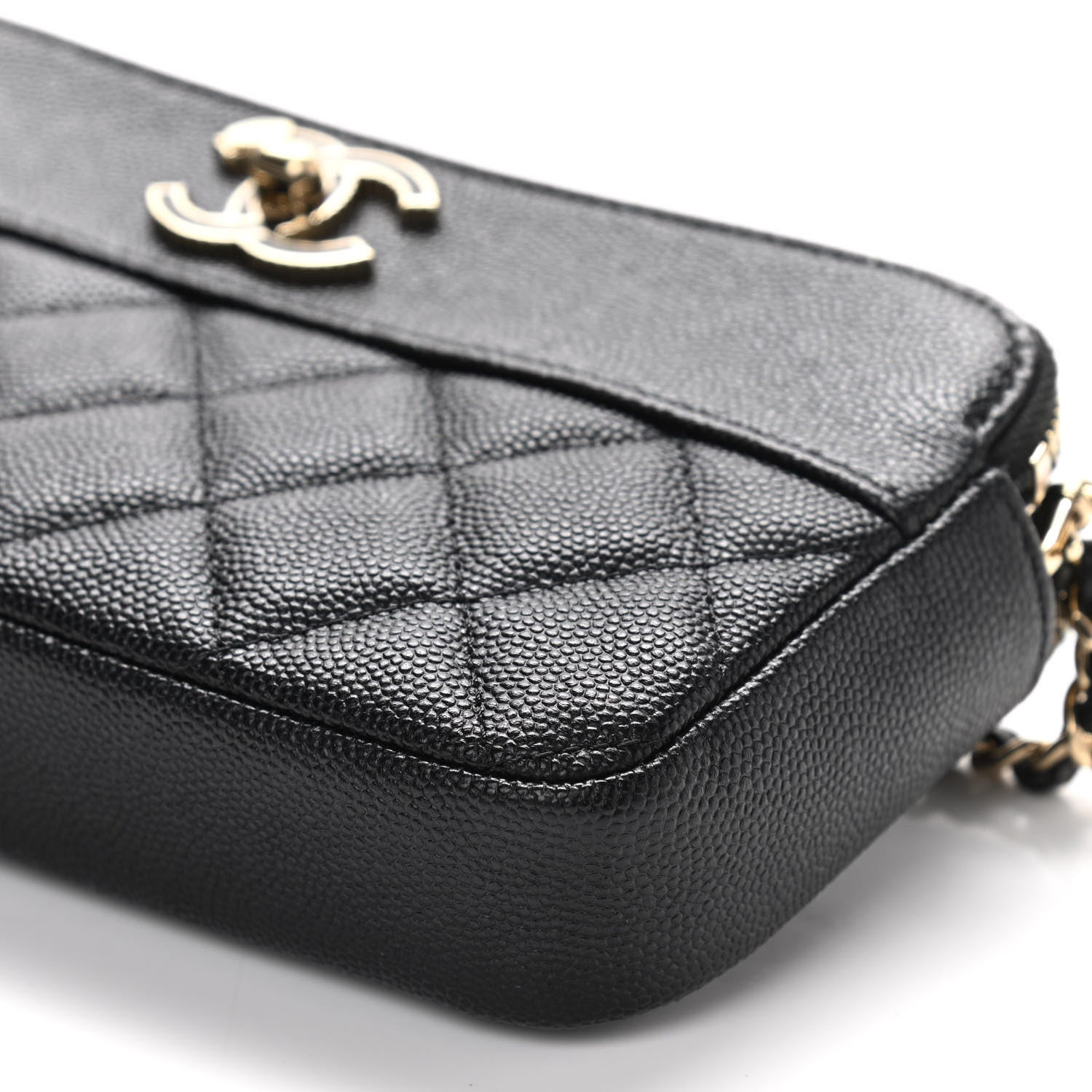 Chanel Caviar Quilted Small Vintage Mademoiselle Clutch With Chain Black 10 of 10