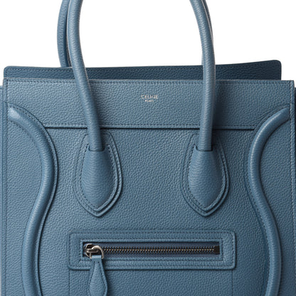 Celine Drummed Calfskin Micro Luggage Slate 9 of 9