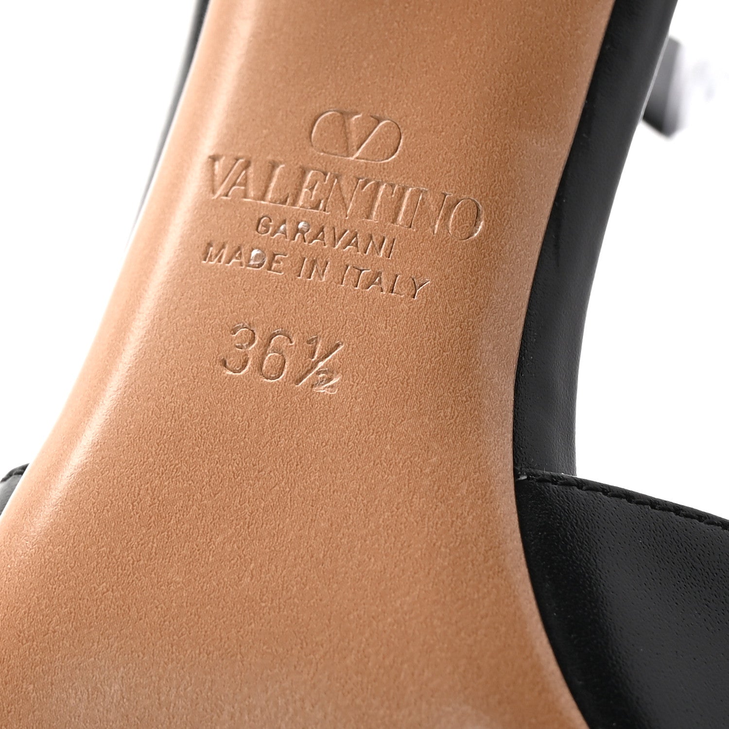 Valentino Garavani Calfskin VLogo 105mm Locker Sandals 36.5 Black 7 of 9