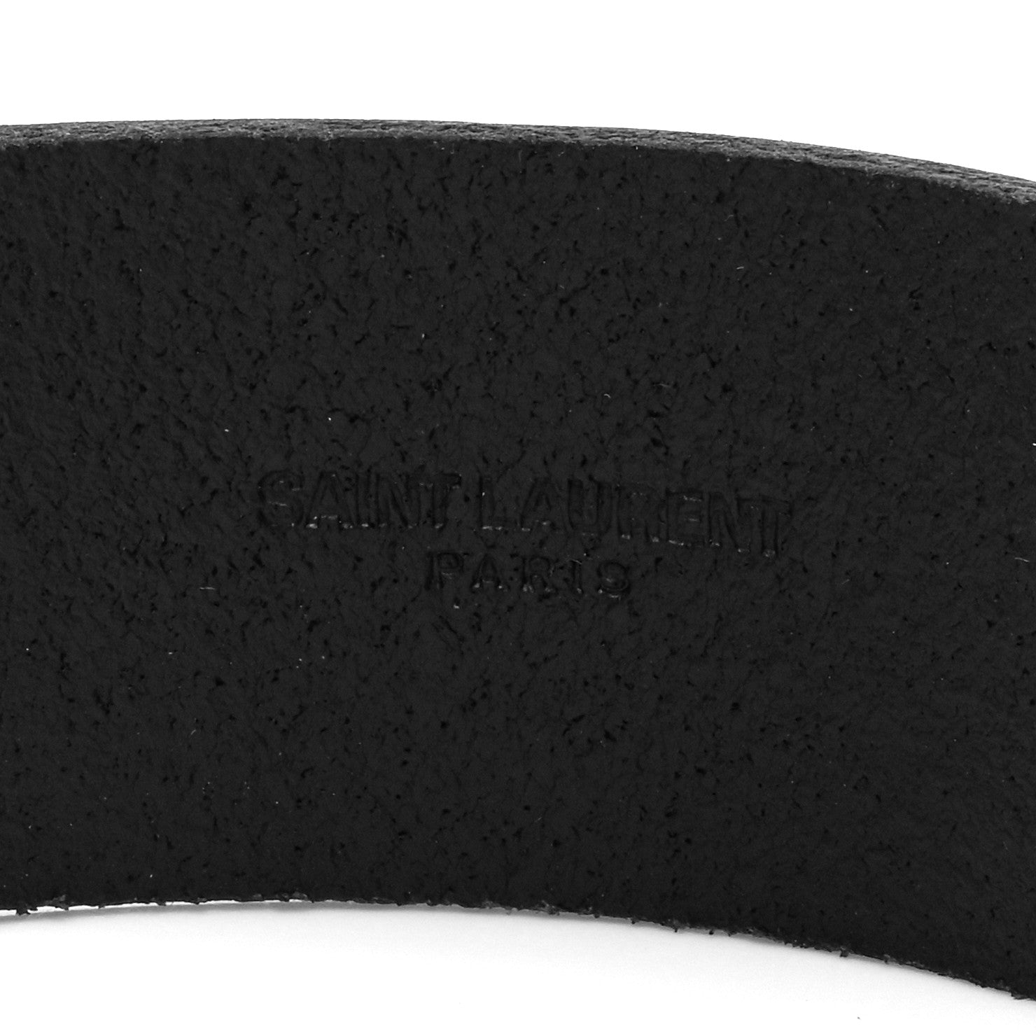 Saint Laurent Calfskin ID Cuff Bracelet M Black 5 of 5