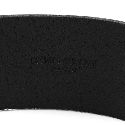Saint Laurent Calfskin ID Cuff Bracelet M Black 5 of 5