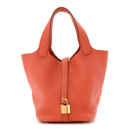 Hermes Taurillon Clemence Picotin Lock 18 PM Terre Battue 1 of 11