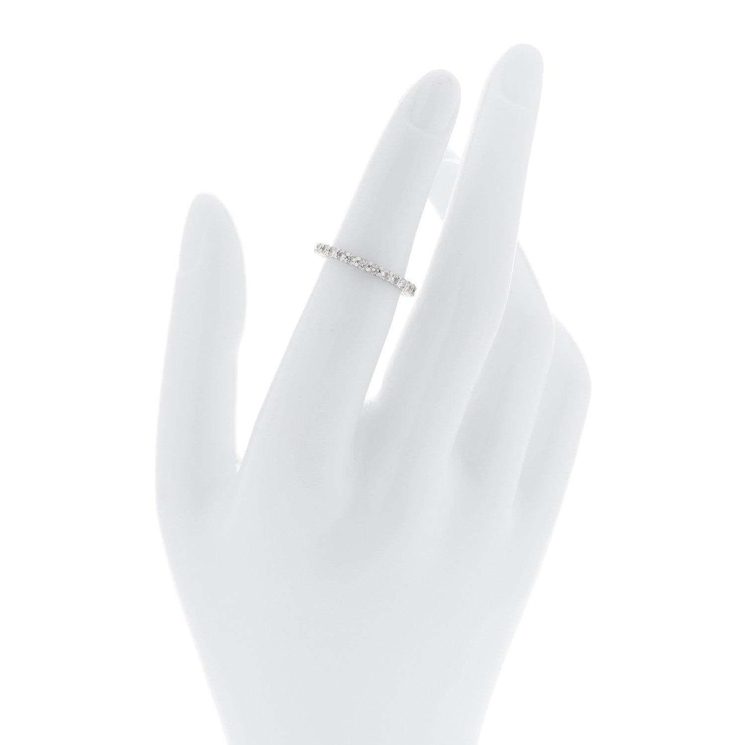 Tiffany Platinum Diamond 2.2mm Full Circle Forever Band Ring 49 5 2 of 5