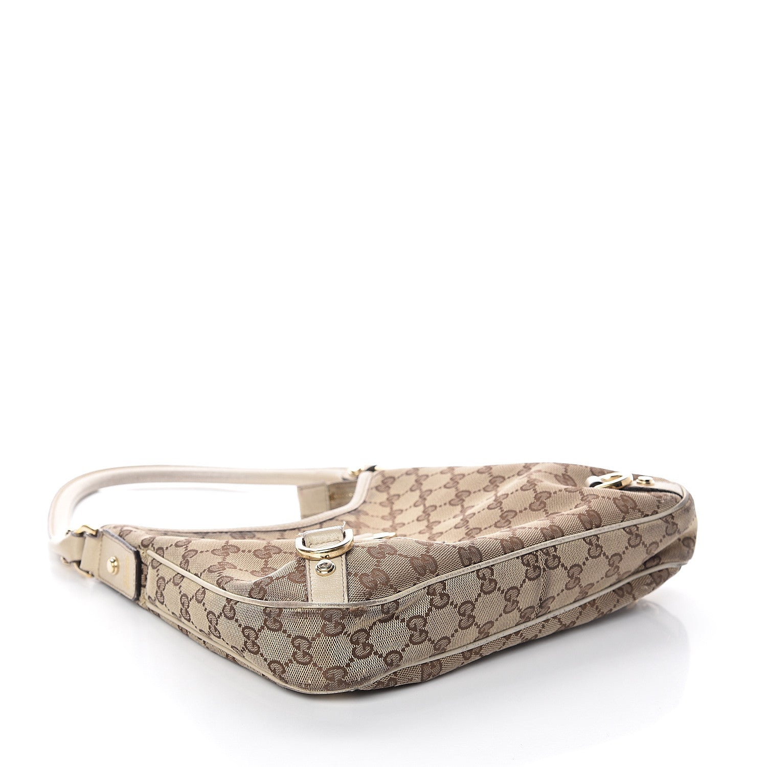 Gucci Monogram Medium Abbey D Ring Hobo Off White 3 of 7