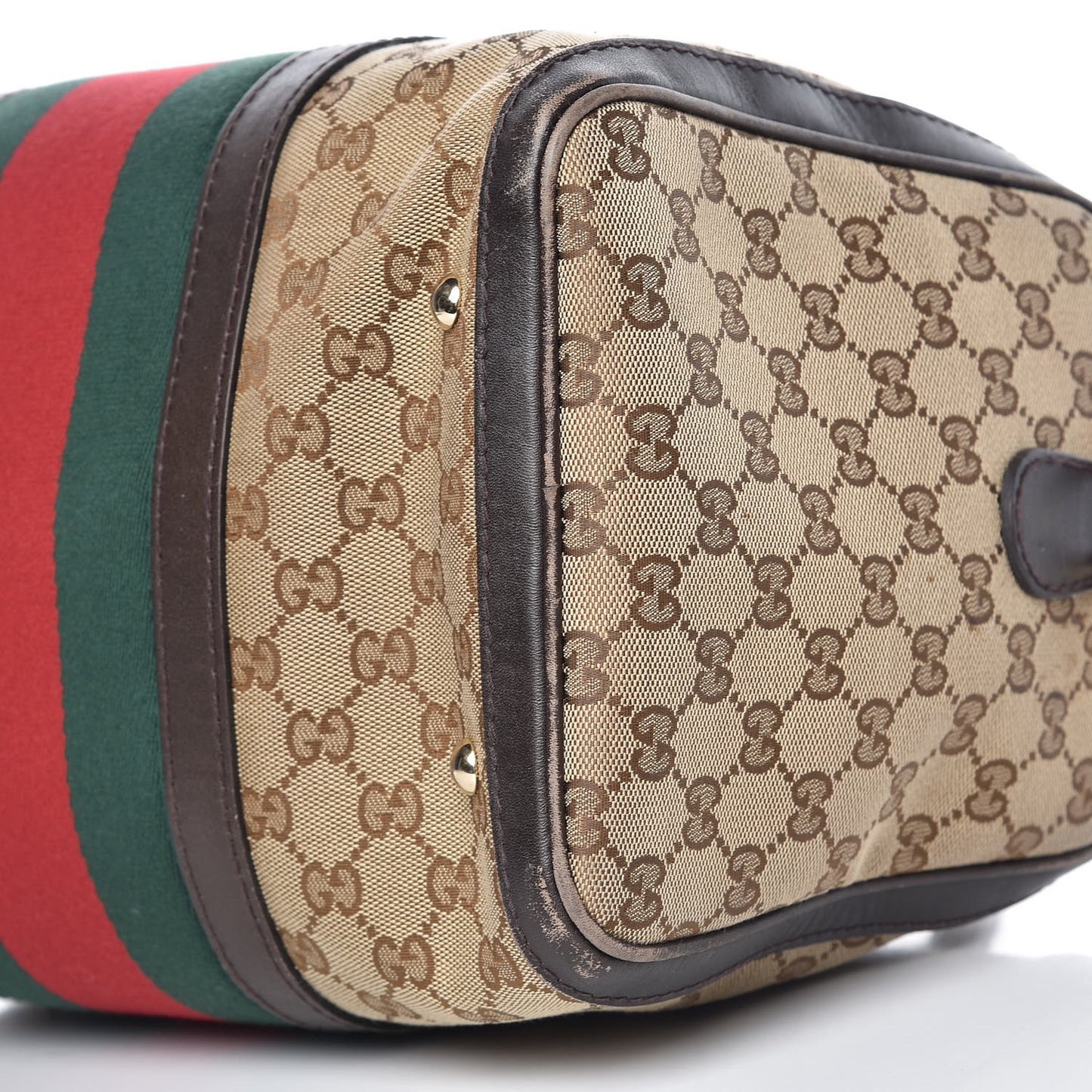 Monogram Vintage Web Medium Boston Dark Brown