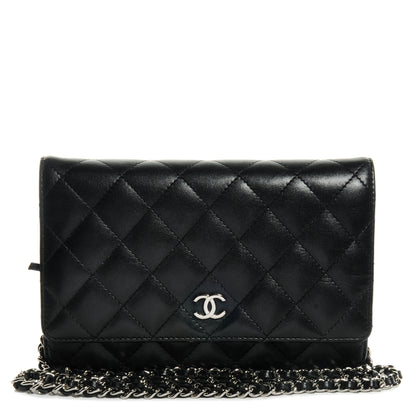 Chanel Lambskin Quilted Wallet On Chain WOC Black 1 of 10