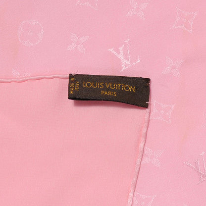 Louis Vuitton Silk Monogram Pink Monaco Scarf 3 of 5