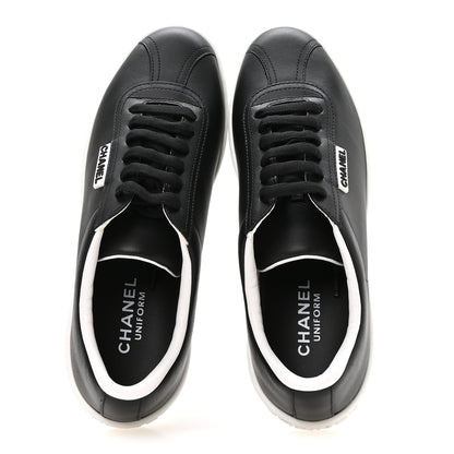 Chanel Calfskin CC Womens Sneakers 38 Black 2 of 8