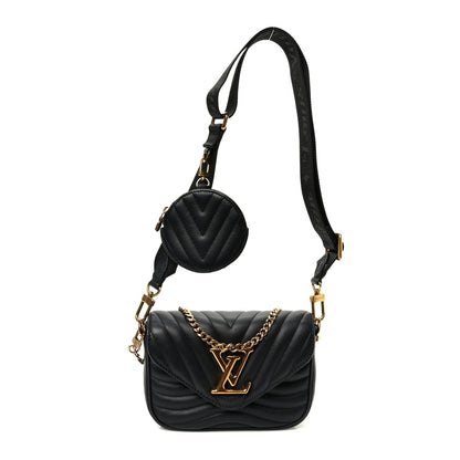 Louis Vuitton Calfskin New Wave Multi Pochette Black 1 of 11