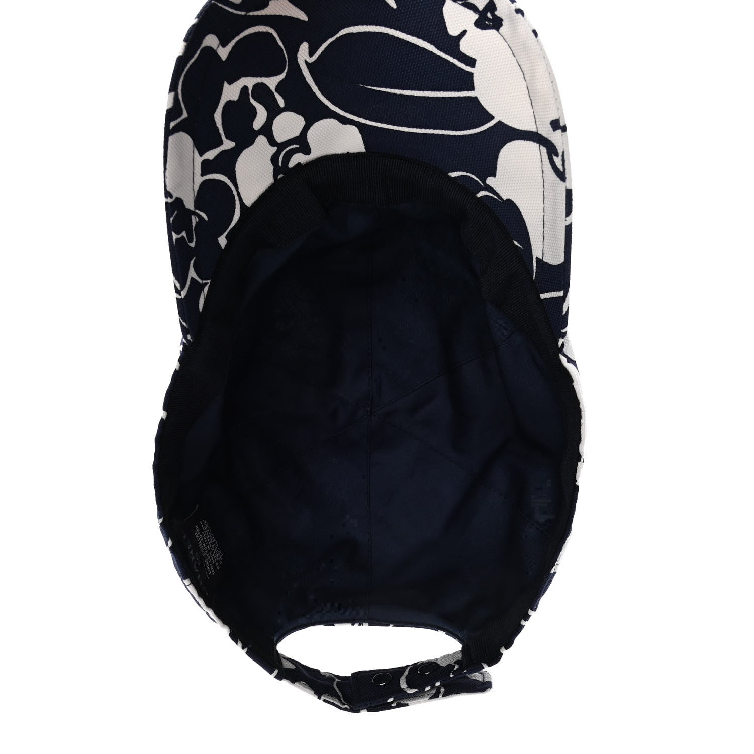 Chanel Cotton CC Coco Beach Cap Hat Navy Ivory 4 of 4