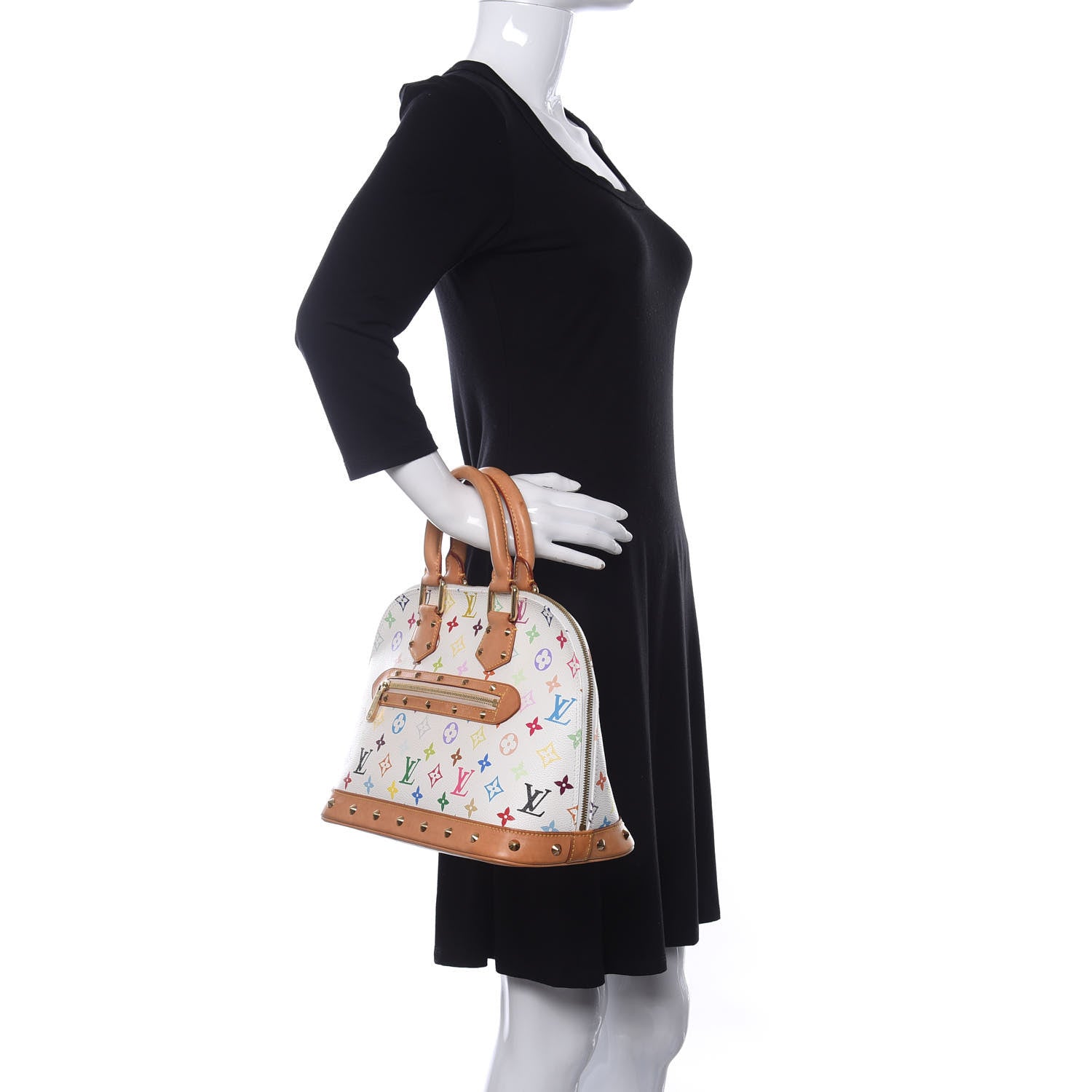 Louis Vuitton Monogram Multicolor Alma White 2 of 9