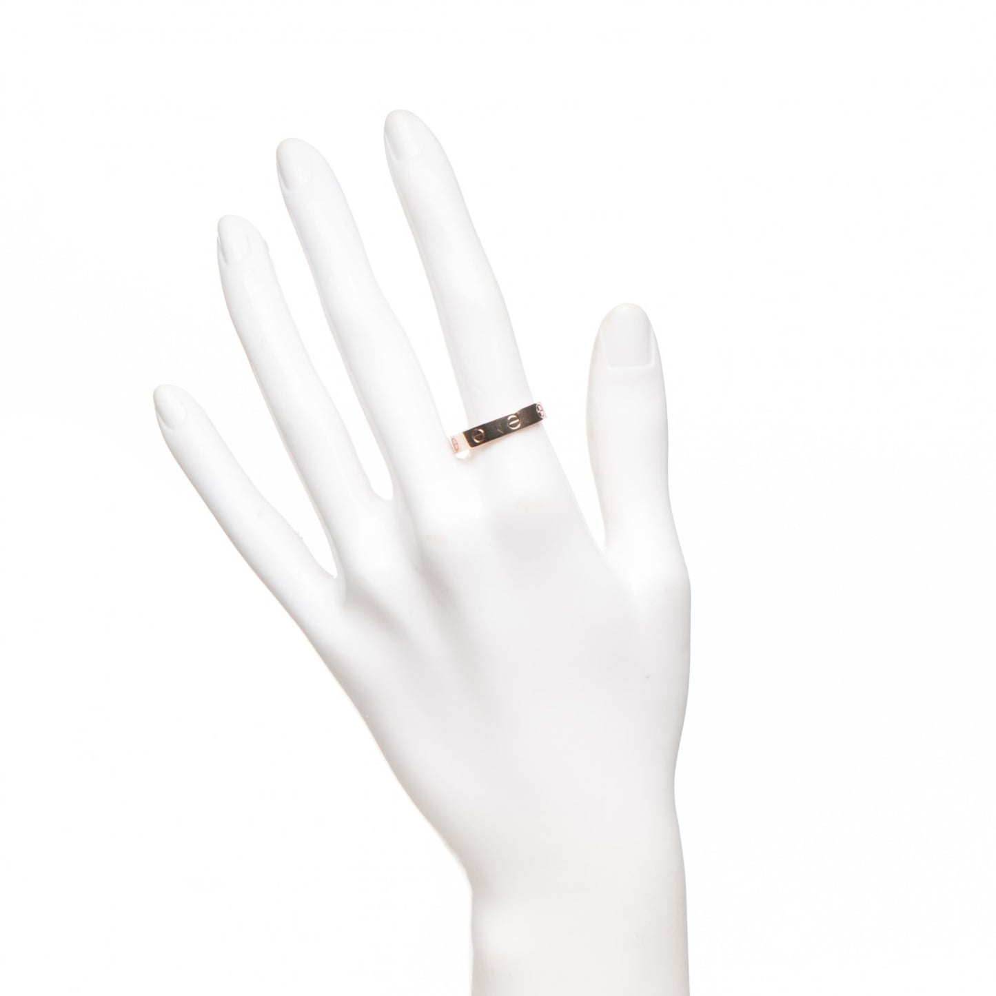 18K Pink Gold 4mm LOVE Wedding Band Ring 57 8