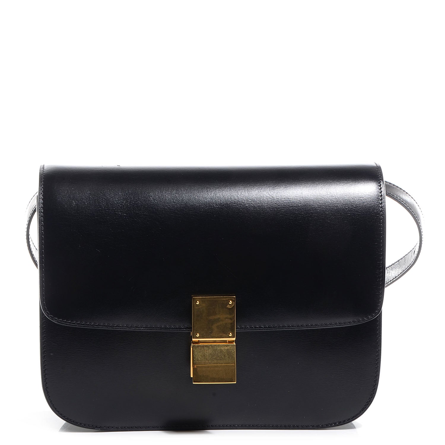 Celine Box Calfskin Medium Classic Box Flap Bag Black 1 of 9