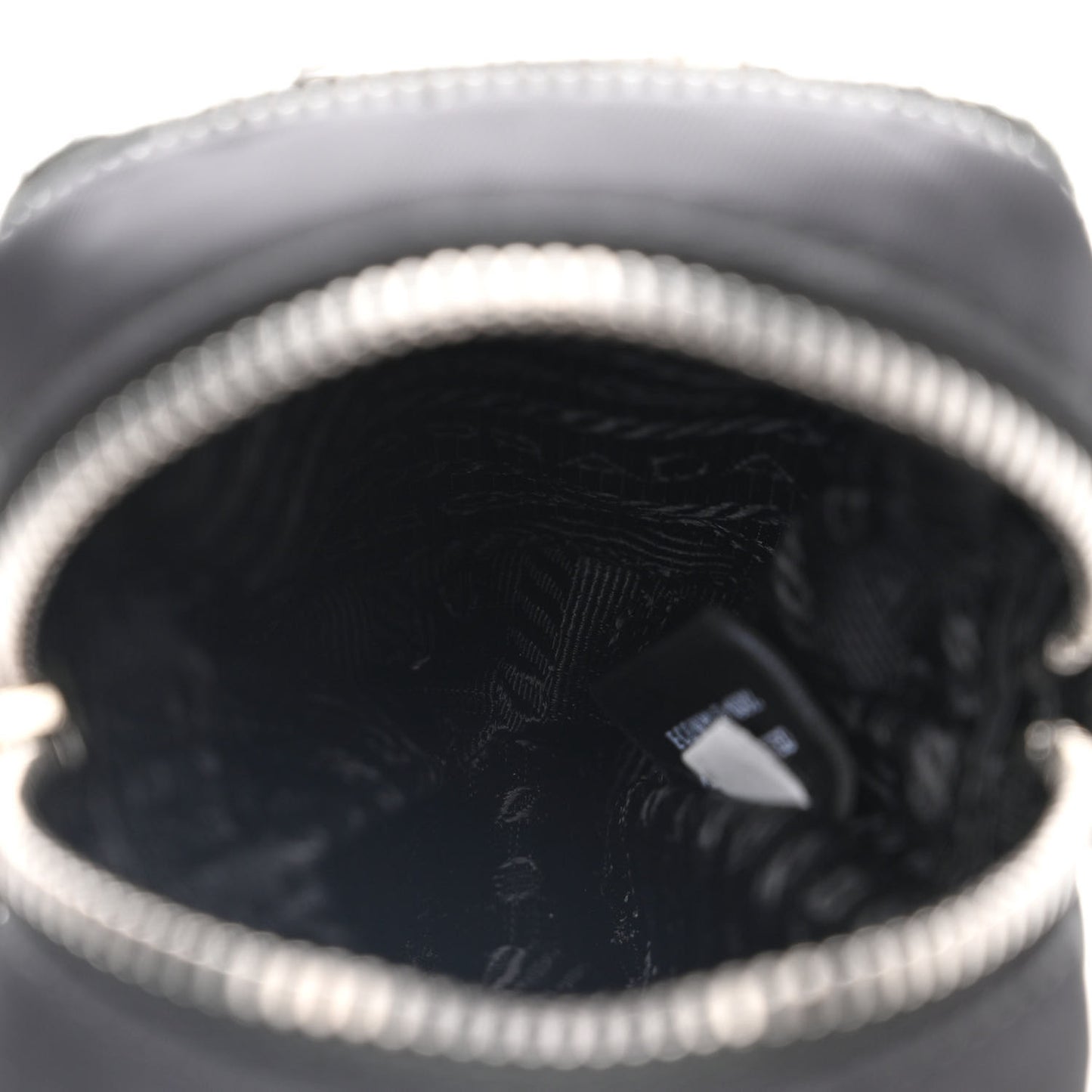 Tessuto Nylon Saffiano Mini Crossbody Pouch Black