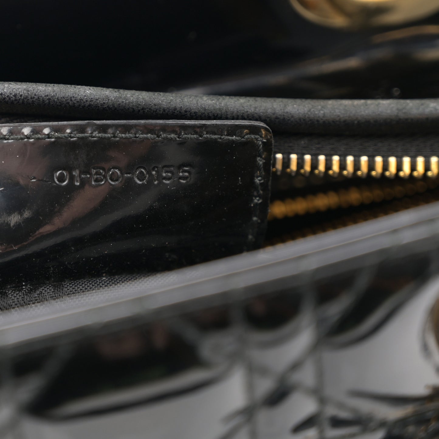 Patent Cannage Medium Lady Dior Black