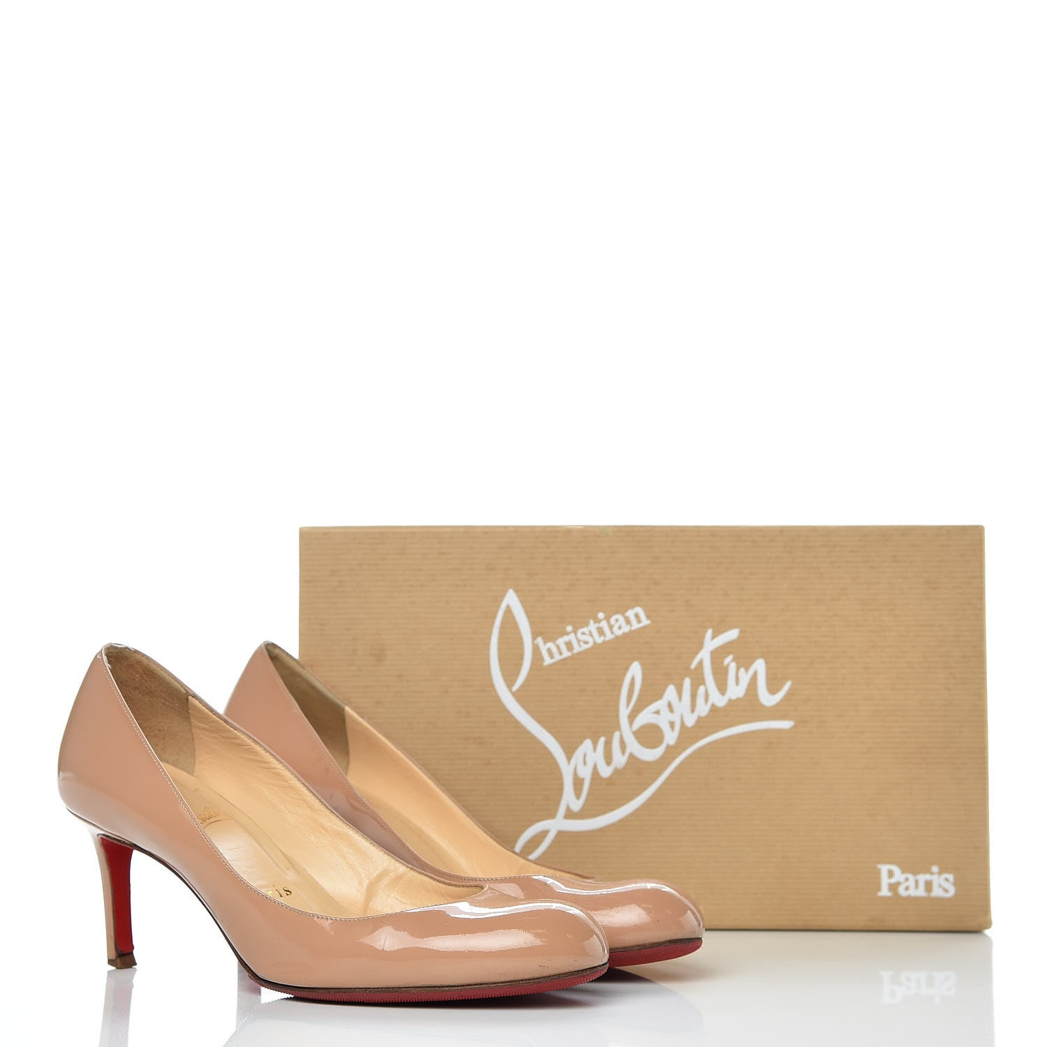 Christian Louboutin Patent Simple 70 Pumps 36.5 Nude 26 of 26