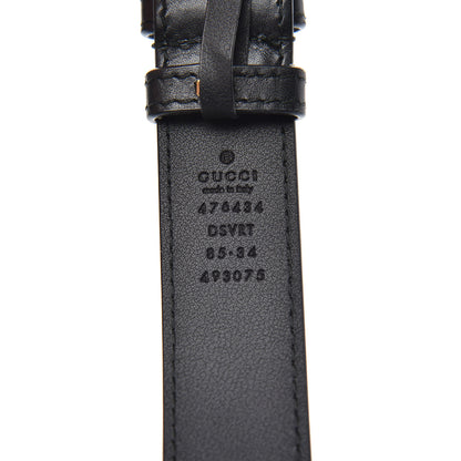 Gucci Calfskin Matelasse GG Marmont Belt Bag 85 34 Black 9 of 13