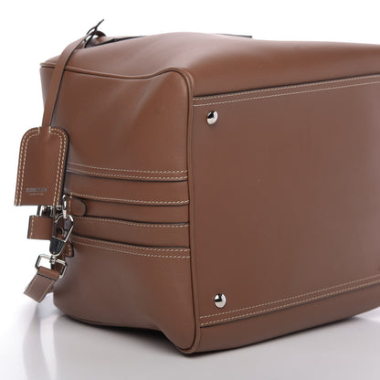 Burberry Smooth Calfskin Medium Cube Bowling Bag Malt Brown 6 of 8