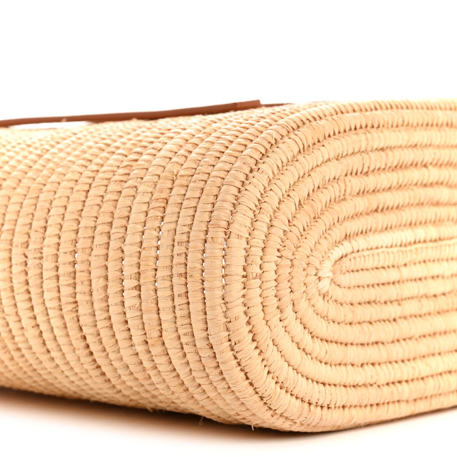 Loewe Raffia Square Small Basket Tote Bag Natural White 9 of 10