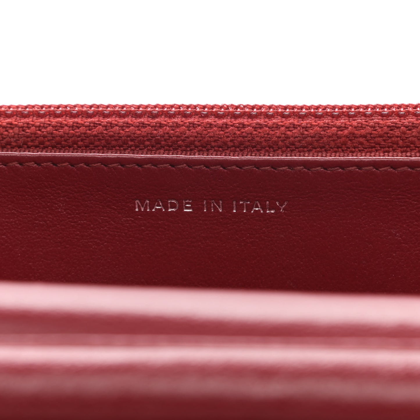 Lambskin Quilted Wallet on Chain WOC Red