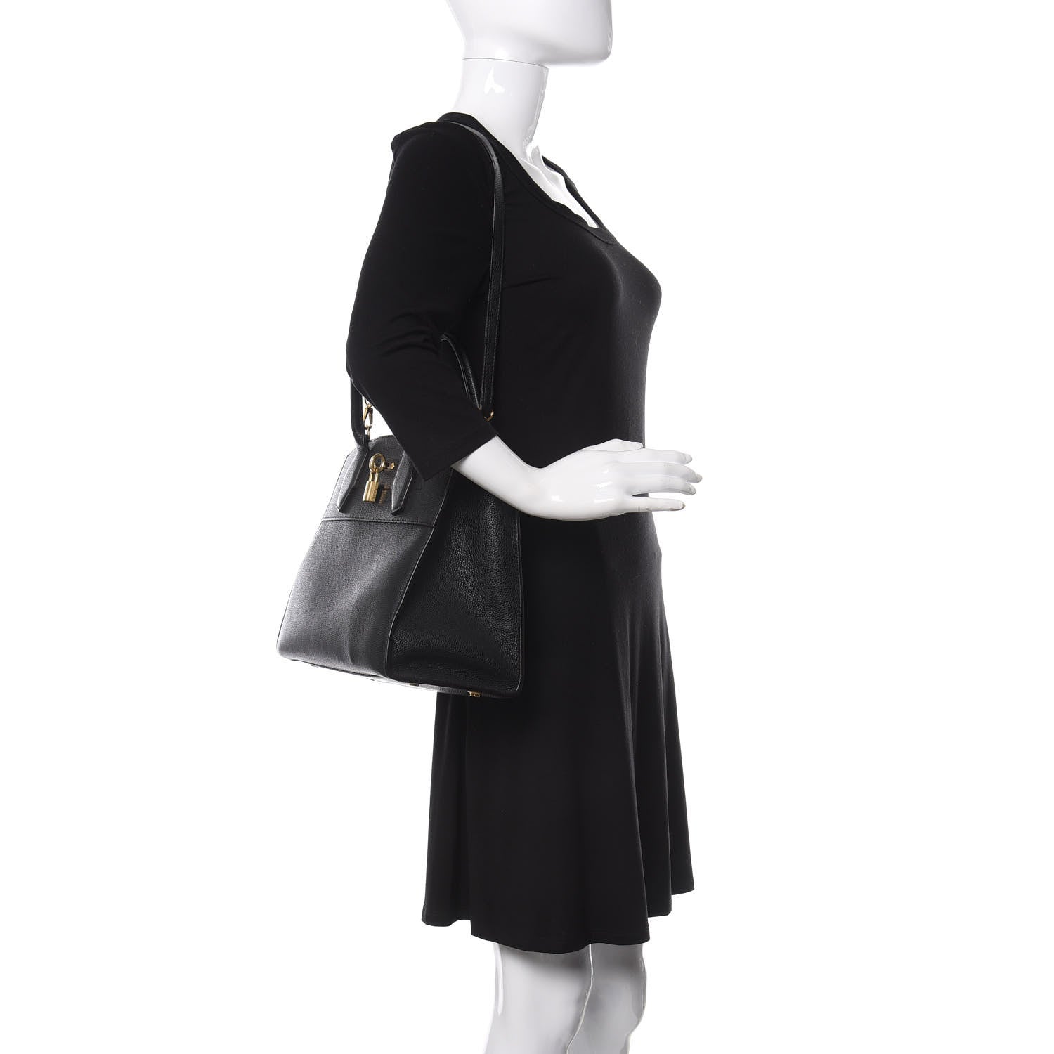 Louis Vuitton Taurillon City Steamer MM Black 2 of 9