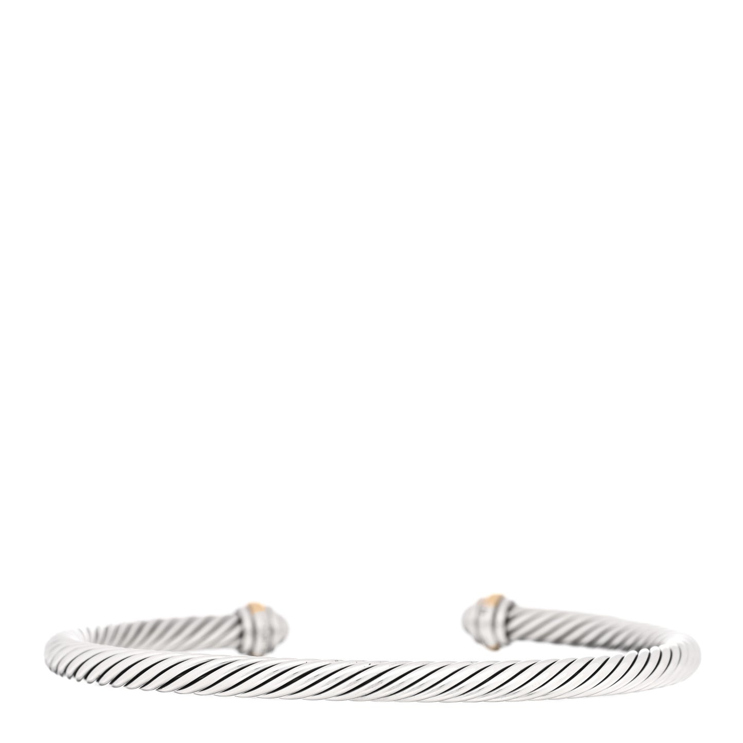 Sterling Silver 18K Yellow Gold 4mm Cable Classics Bracelet