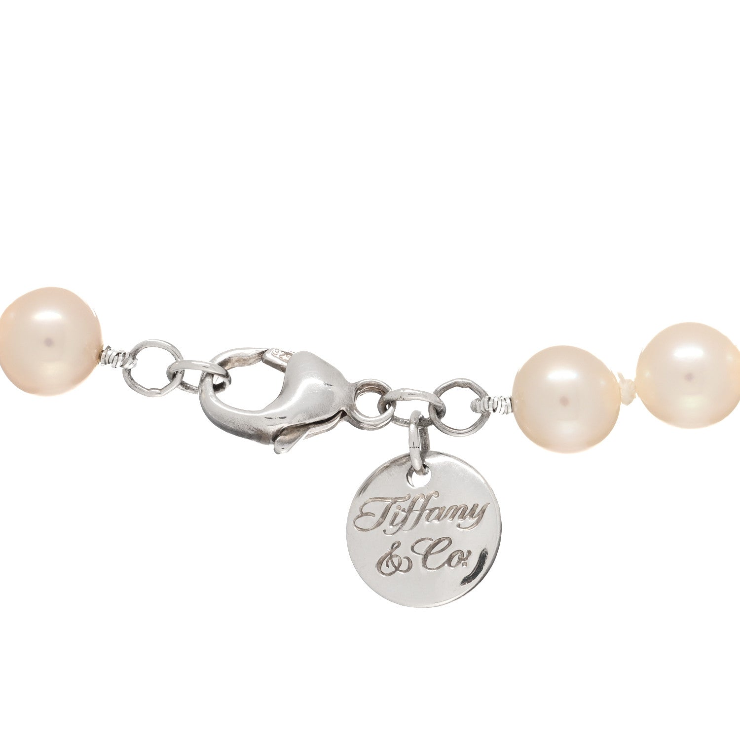 Tiffany Sterling Silver Freshwater Pearl 6-7mm Ziegfeld Necklace 3 of 4