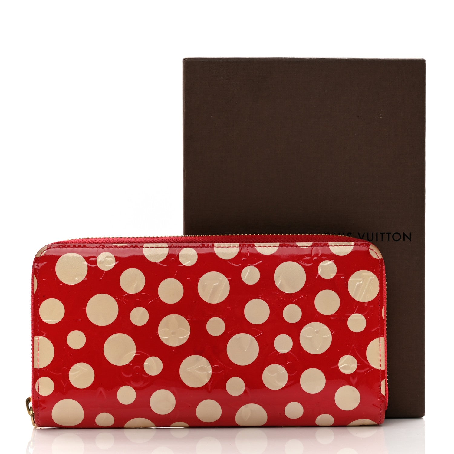 Louis Vuitton Vernis Kusama Infinity Dots Zippy Wallet Red 7 of 7