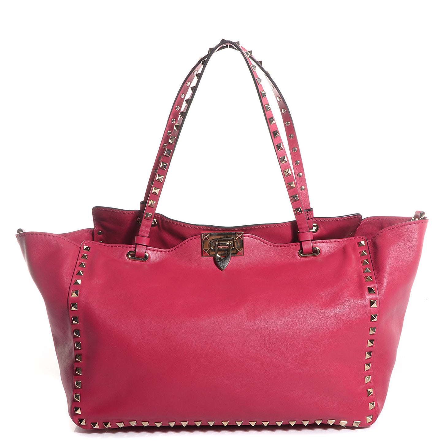 Vitello Medium Rockstud Tote Cyclamin