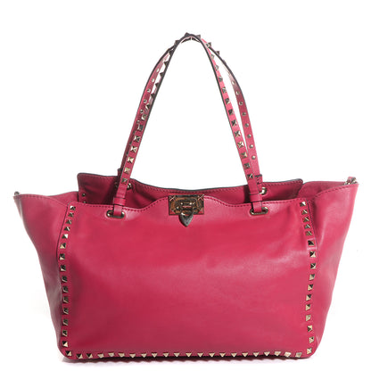 Valentino Garavani Vitello Medium Rockstud Tote Cyclamin 1 of 8