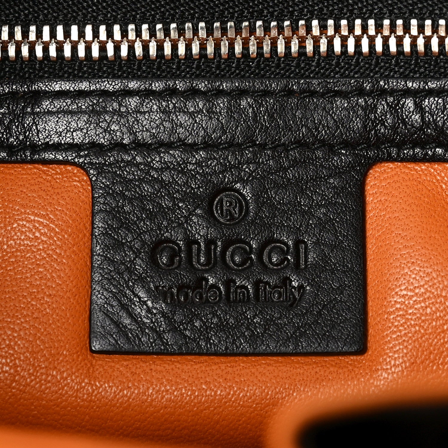 Gucci Nubuck Medium New Jackie Shoulder Bag Black Orange 6 of 10