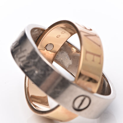 Cartier 18K Pink White Gold 5.5mm Astro LOVE Ring 56 7.5 8 of 9
