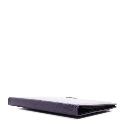 Chanel Goatskin Card Holder Wallet Purple 4 of 9