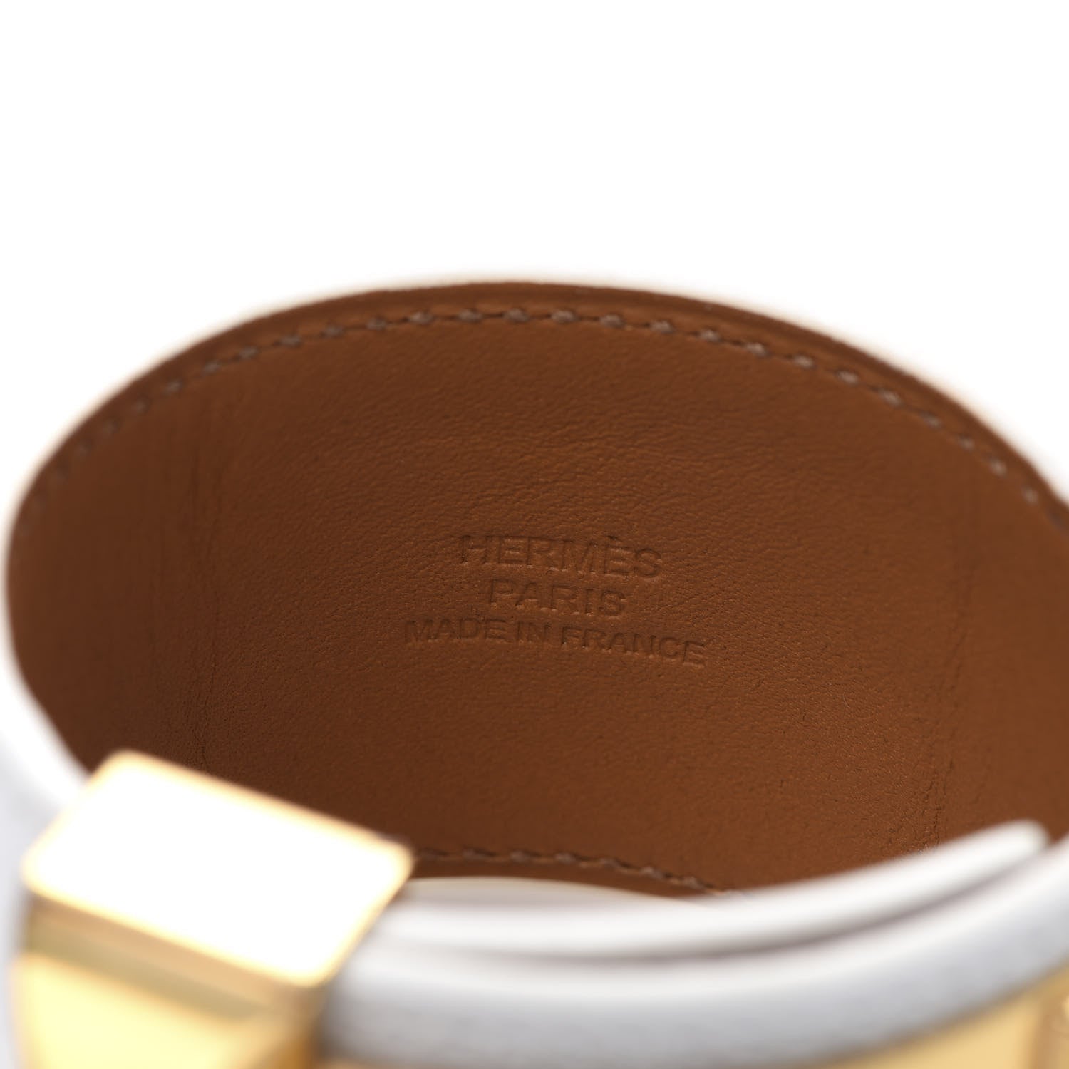 Hermes Epsom Collier de Chien CDC Bracelet S White 6 of 9