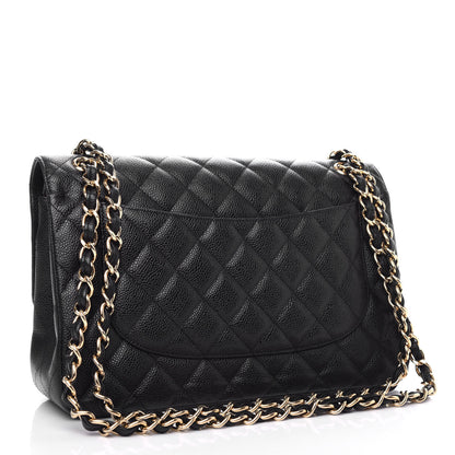 Chanel Caviar Quilted Jumbo Double Flap Black 3 of 11