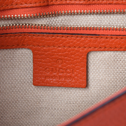 Gucci Pebbled Calfskin Medium Soho Flap Crossbody Sun Orange 6 of 12