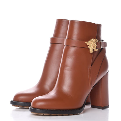 Valentino Garavani Calfskin Unicorn Buckle Ankle Booties 36 Cognac 3 of 8