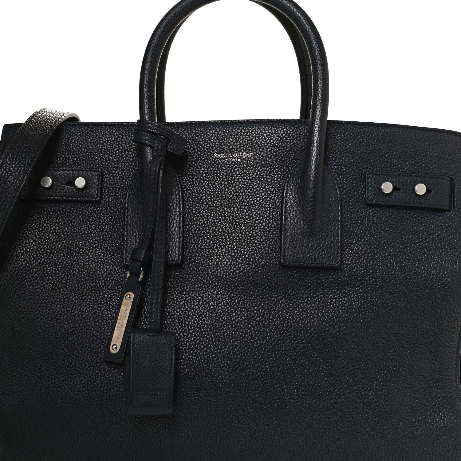 Saint Laurent Grained Calfskin Small Supple Sac De Jour Navy 8 of 13